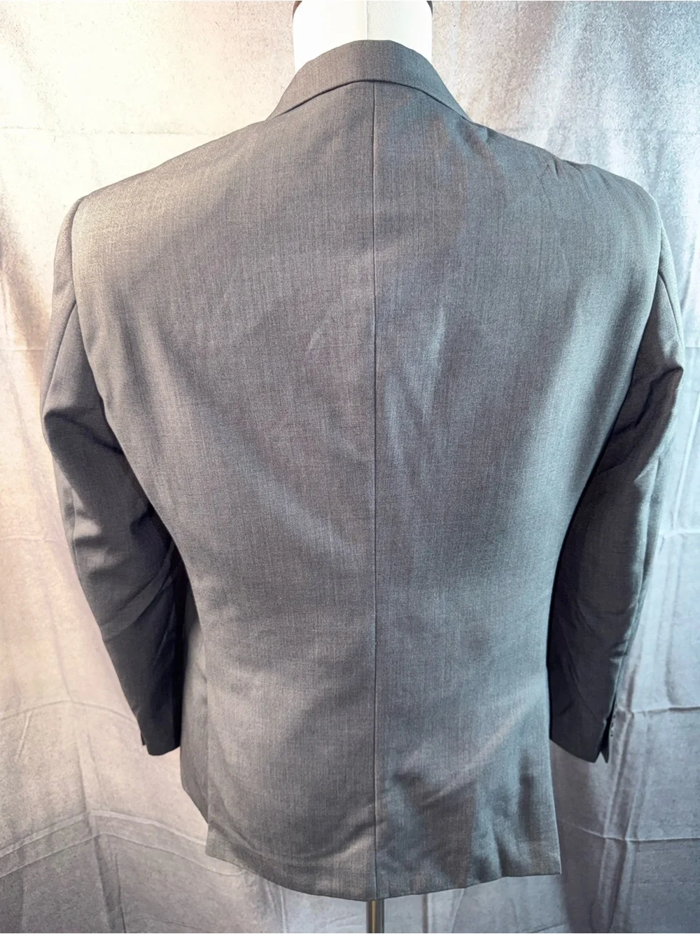 1315-Renoir Men's Light Gray Two-Button Suit Jacket